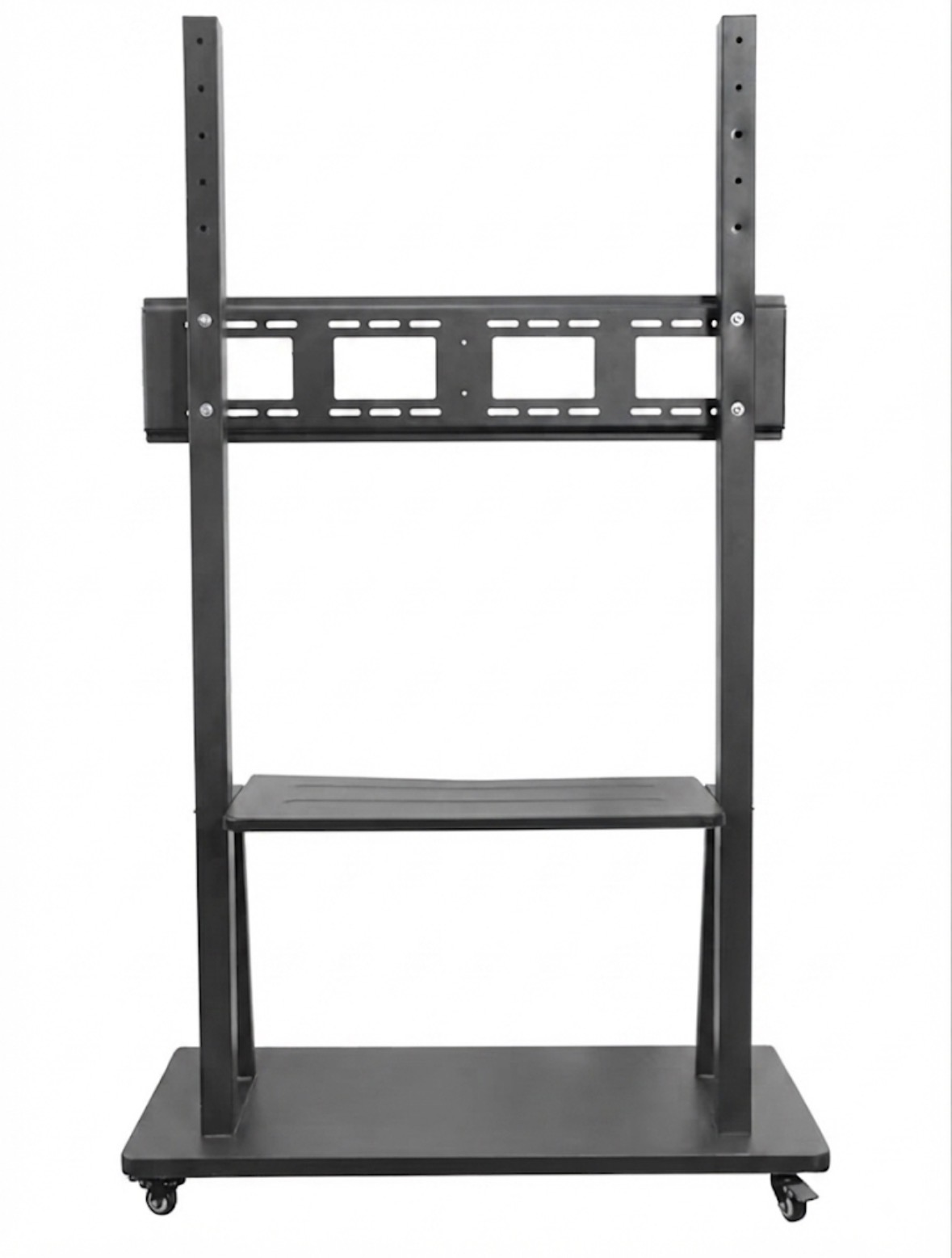 Economy mobile trolley stand front view for interactive panels