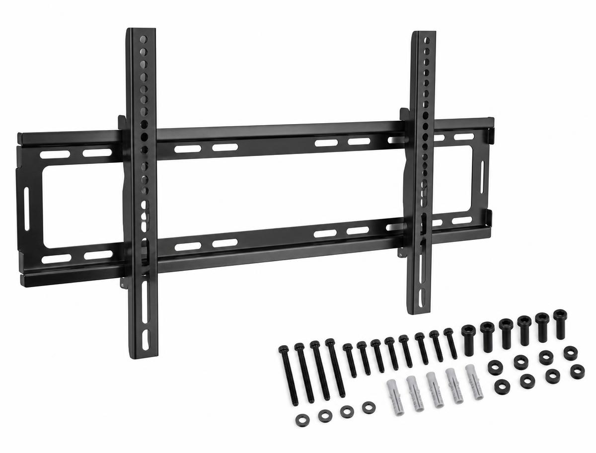 Wall mounting bracket for an interactive panel with mounting hardware